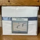 Bella Russo Touch of Satin Microfiber Sheet Set Queen Size Bedding White New