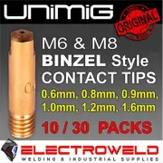 UNIMIG M6 Mig Welding Contact Tips MB15 MB24 Torch Gas Nozzle .6mm .8mm .9mm 1mm