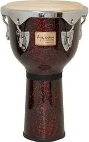 Tycoon Percussion 12 Inch Concerto Series Djembe - Red Pearl Finish