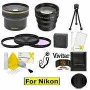 FISHEYE LENS + 3.5 ZOOM LENS + PRO KIT FOR NIKON D3100 D3200 D3300 D5000 D5100