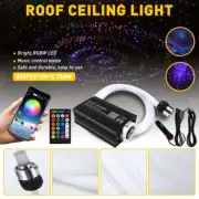 500pc Fiber Optic Car/Home LED Headliner Roof Ceiling 16W RGBW Light Star Kit