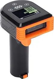 XUMIUZIY Handheld Barcode Scanner, Wireless Barcode Reader with LED Screen, Bar Co de Scanning Gun with Data Cable Wireless Receiver for Shop Hospital