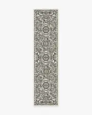 75' x 305' | Machine Washable Runner Rug | Kid & Pet Friendly | Indoor Rug | Delphina Black & White Tufted Rug | Ruggable