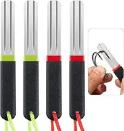 Hook Sharpener Hook File Set of 4 Diamond Fishing Hook File Portable Fish Hook Sharpeners with Double Sided Fine and Medium Grit for Saltwater Freshwater Ice Fishing Tools, 4 Inches