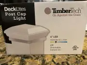 WHITE TimberTech 4”x4” LED Post Cap Light Dimmable Warm White 2700K DeckLites