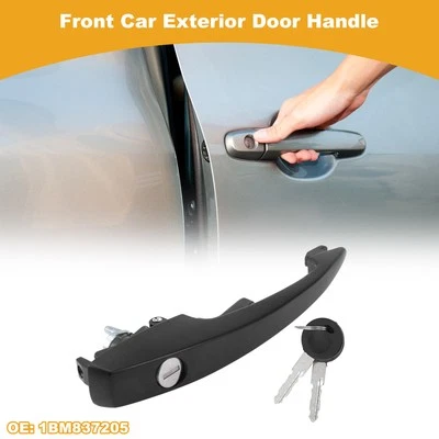 Front Car Exterior Door Handle No.1BM837205 for VW Beetle 1947-2003 Black Metal