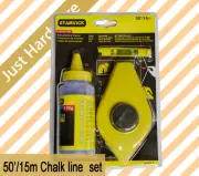 50' 15m 3pcs 110g Chalk Line Reel Set Level High Quality