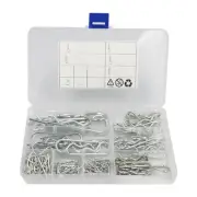125Pcs Cotter Hairpin Assortment Kit Hitch Pin Clips for Mechanics Retaining