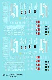 K4 HO Scale Decals Conrail Caboose White