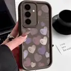 Heart For Smausng S24 Ultra S23 S22 S21 S20 FE A55 A15 Silicone Soft Case Cover