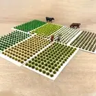 Model Grass Miniature Scenery Railroad Trains 104Pcs Architectural Bushy