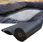 HDPE Pond Liner 5 Mil Thick 3x3m/4x5m/5x7m/ 6x8m Preformed Pond Film Black Underlayment Pond Mat | Tarpaulin for Fountain, Waterfall, Koi Pondsand Water Garden(6x12m(19.7x39.3ft))