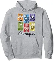 [Marvel] The Avengers Retro Pop Colorful Panel Grid Pullover Hoodie