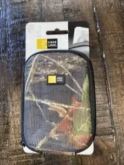New Case Logic Camouflage Hard Small Camera Case W/ Strap Model QPB201
