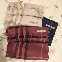 在飛比找Yahoo!奇摩拍賣優惠-Burberry cashmere 喀什米爾 羊毛 格紋圍巾