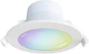 Smart WiFi Downlight FRESHIN 90mm Cutout 9W RGBCW Group Control IP44 Waterproof LED Ceiling Light Dimmable Color Changeable 2.4Ghz Only Compatible with Alexa, Google Home No Hub Required (1 Pack)