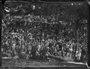 Crowd of people watching the opening ceremony of the Sydney Harbou- Old Photo