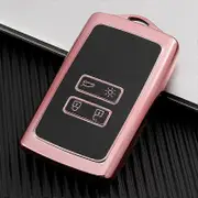 New Fashion TPU Car Remote Key Cover Case Fob For Renault Captur Megane Talisman Espace Clio Zoe Koleos Scenic 4 Arkana Dacia Sandero Card pink