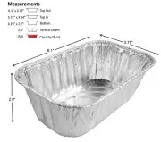 Handi-Foil 1 lb. Disposable Aluminum Foil Mini-Loaf/Bread Pan Baking Tin 400's