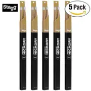 5-PACK Stagg 1-Pair American Hickory 5BN Nylon Tip Drum Sticks SHV5BN