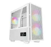 DeepCool CH360 Digital White Micro ATX Case, Digital Status Display, Tempered Glass Window,1x USB 3.0, 1x USB-C, HD Aud R-CH360-WHAPE3D-G-1