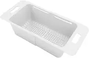Adjustable 2 Pack Chest Freezer Organizer Baskets, Expandable Freezer Organizer Bins, Freezer Storage Bins for Chest Freezer, Retractable with Long Life, PP Material (White)
