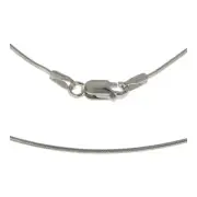 Boys 9ct White Gold 1mm Round Snake Chain Necklace