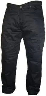 Bikers Gear Australia Men's Motorcycle Protective Kevlar Cargo Style Jeans Black