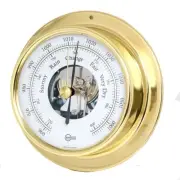 Barigo Barometer Brass Tempo Polished Open Scale 110mm X 32 MM