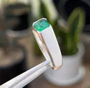Natural Emerald Stone Ring Unheated Untreated Emerald Cut Stone Swat Emerald