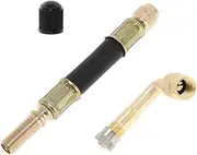 X AUTOHAUX 1set 90 Degree Copper Tire Valve Extension with Flexible Plastic 100mm Tyre Valve Stem Extender for Car Motorcycle RV Truck Bike