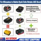 Adapter For Milwaukee 18V Battery Convert to Makita Ryobi Ozito AEG Bosch Tool