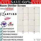 4 Panel Room Divider Privacy Screen White Portable Folding Wall Partition Panels