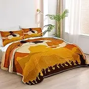 Allenjoy Queen Size Epic Quest Quilt Bedspreads Fantasy Literature Bed Set Bedding Coverlet Fabric Washable with 2 Pillow Shams SC00124-007