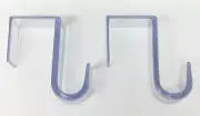 Bulldog Hardware 111587 Over Door Clear Robe Hook - 2Pk
