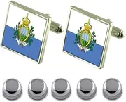 [Select Gifts] Shirt Dress Studs San Marino Flag Cufflinks