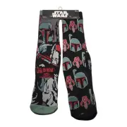 Boba Fett Star Wars Socks Fits Men's Shoe Size 6-12 Two Pair New With Tags