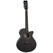 Tanglewood TWBBSFCE12 Blackbird SuperFolk 12-String Cutaway Guitar Smokestack Black