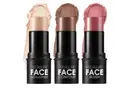 FOCALLURE 3 Pcs Cream Contour Sticks,Shades with Highlighter & Bronzer & Blush