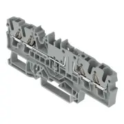 A●10pcs WAGO 2002-1861 ​4-Conductor Carrier Terminal Block 5.2mm Wide Gray ​New