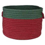 Colonial Mills Jubilee Basket 18"x18"x12", Red/Green - JU22A018X018