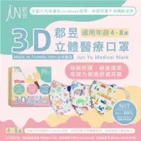 在飛比找momo購物網優惠-【郡昱】兒童3D立體醫療口罩x2盒(適合4-8歲-兒童口罩)