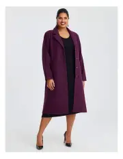 [Taking Shape] Kala Belted Coat in Purple