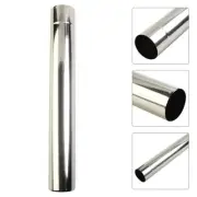 Stainless Steel Exhaust Pipe Connector Silencer Chimney Flue Straight Bend