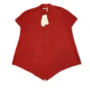 NWT Eileen Fisher Fine Gauge Linen Links Cardigan Open Front Cap Sleeve Sz Small