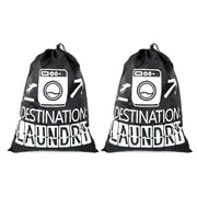 2x Tosca Dirty Laundry Clothes Storage Organisation Luggage Suitcase Bag Black