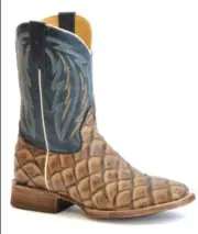 New! Men's Roper MARBLED BLUE FAUX EXOTIC WESTERN COWBOY BOOTS in 5 SIZES!