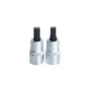 SP Tools 2Pcs Pry Bit Socket Set - 3/8" Drive x 45mm Long Double D Durable