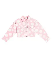 [Marc Jacobs Kids] Marc Jacobs Kids Polka-dot denim jacket Y 10 pink