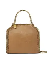 Stella Mccartney Semigloss Grain Whipstitch Shoulder Bag